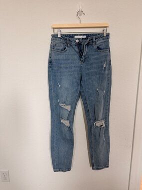 Altar'd State Distressed Straight-Leg Jeans - Blue